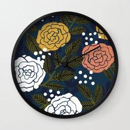 Vintage Rose Garden Wall Clock