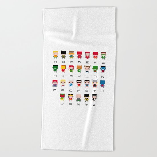 Superhero Alphabet Beach Towel