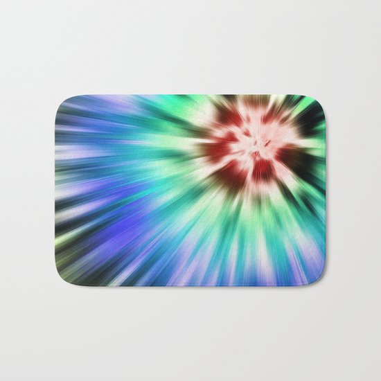 Colorful Starburst Tie Dye Bath Mat