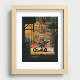 Delivery guy on the streets of New York Recessed Framed Print