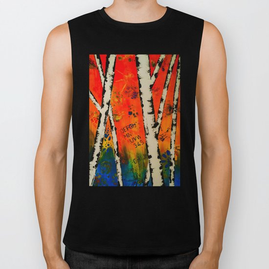 Orange Birch Biker Tank