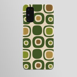 Mid Century Modern Modern Organic Shapes Pattern 321 Green Android Case