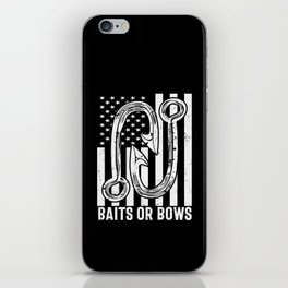 Baits Or Bows Funny Fishing iPhone Skin