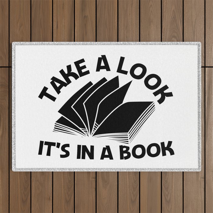Take A Look It's In A Book Outdoor Rug