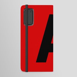 Letter A (Black & Red) Android Wallet Case