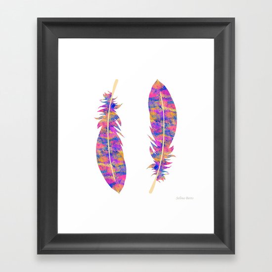 Feather Framed Art Print