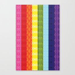 TorsoPattern Gay Pride Flag (Original 8-Color) Canvas Print