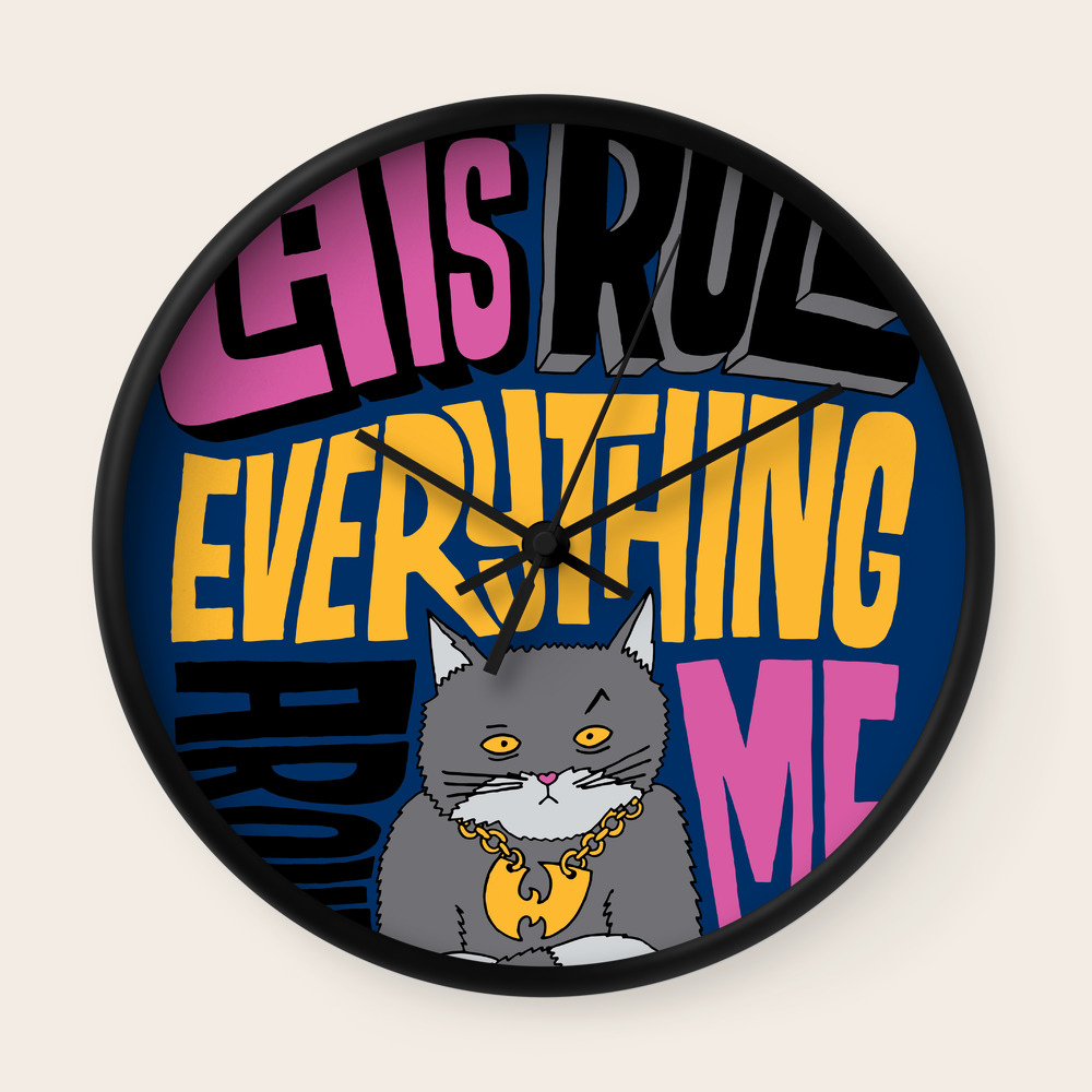 C R E A M Cats Rule Everything Around Me Wall Clock By