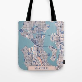 Seattle vintage city map Tote Bag