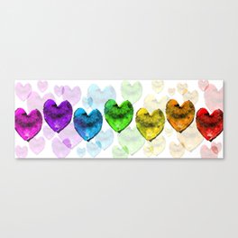 Colorful Happy Heart Art Healing Hearts Canvas Print