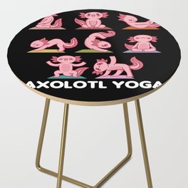 Axolotl Yoga Cute Axolotls Sport Meditation Side Table