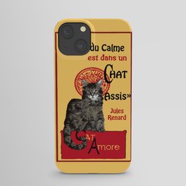 Cat - Le Chat noir - Citation - Quote - main coon - Paris - cabaret - Montmartre - caricature  iPhone Case