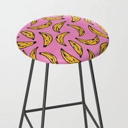 Banana Pink Yellow Pattern Bar Stool