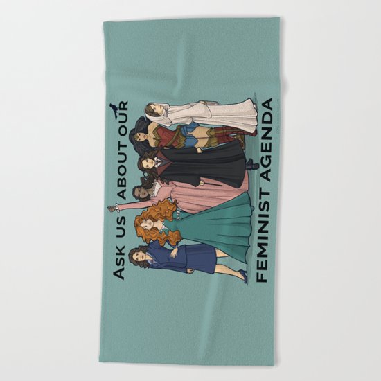 Feminist Agenda Beach Towel