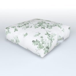 Elegant vintage green white roses shabby floral Outdoor Floor Cushion | Floral, Shabby, Painting, Shabbyflowers, Elegantfloral, Flowerspattern, Elegantflowers, Roses, Vintagegreen, Greenwhite 