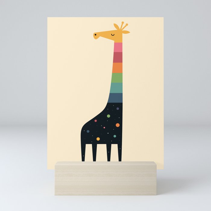 Galaxy Giraffe Mini Art Print