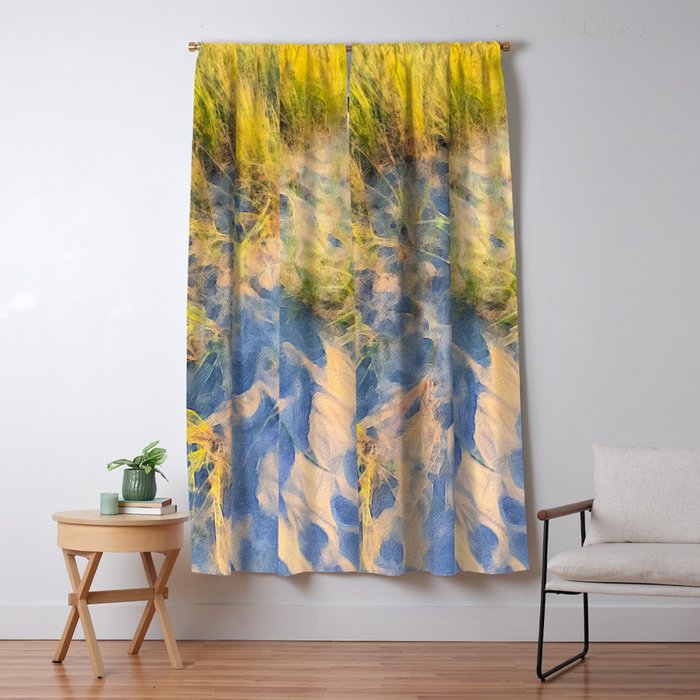 Beach Grass Paintings Blackout Curtain By Cicelyart4money Society6