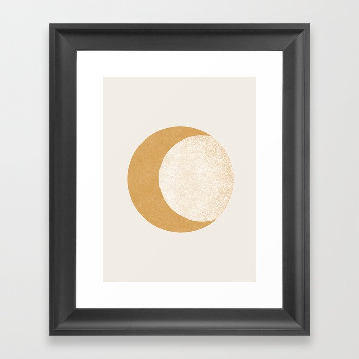 Moon Crescent - Gold Framed Art Print