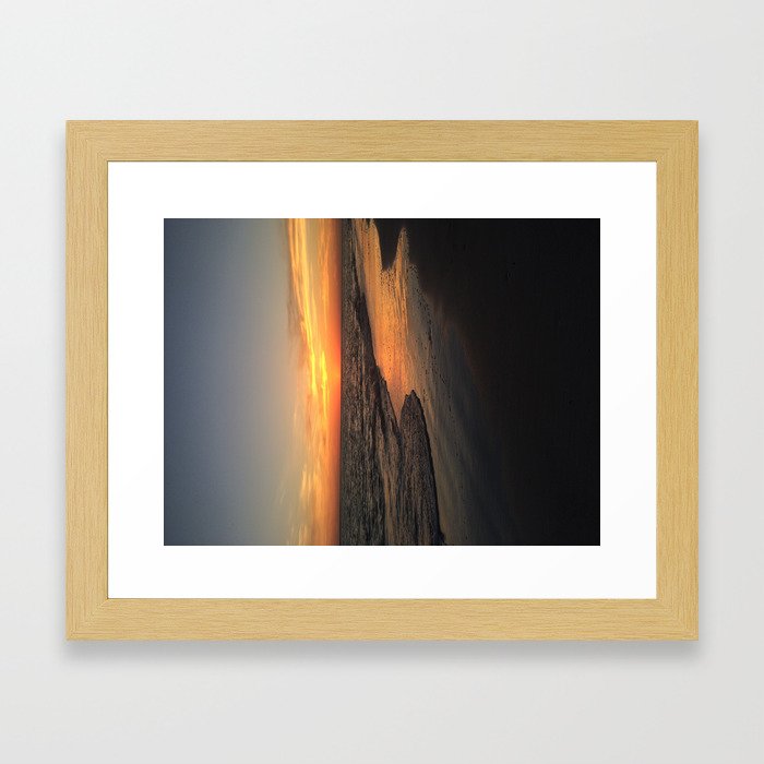 Sunset on edge Framed Art Print