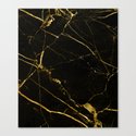 Black Beauty & Gold Marble, Luxe Graphic Design, Exotic Digital Photography Texture Leinwanddruck