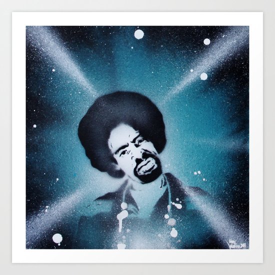 Mac Dre stencil art portrait print Art Print