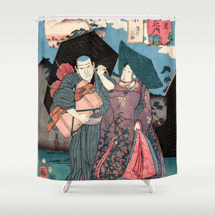 The Dancer Sankatsu (Utagawa Kuniyoshi) Shower Curtain