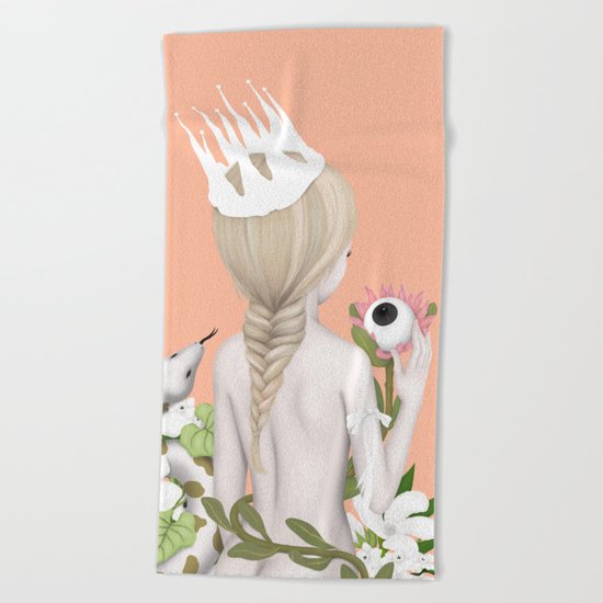 the white witch Beach Towel