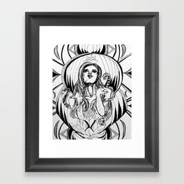 Medusa and The Lotus Framed Art Print