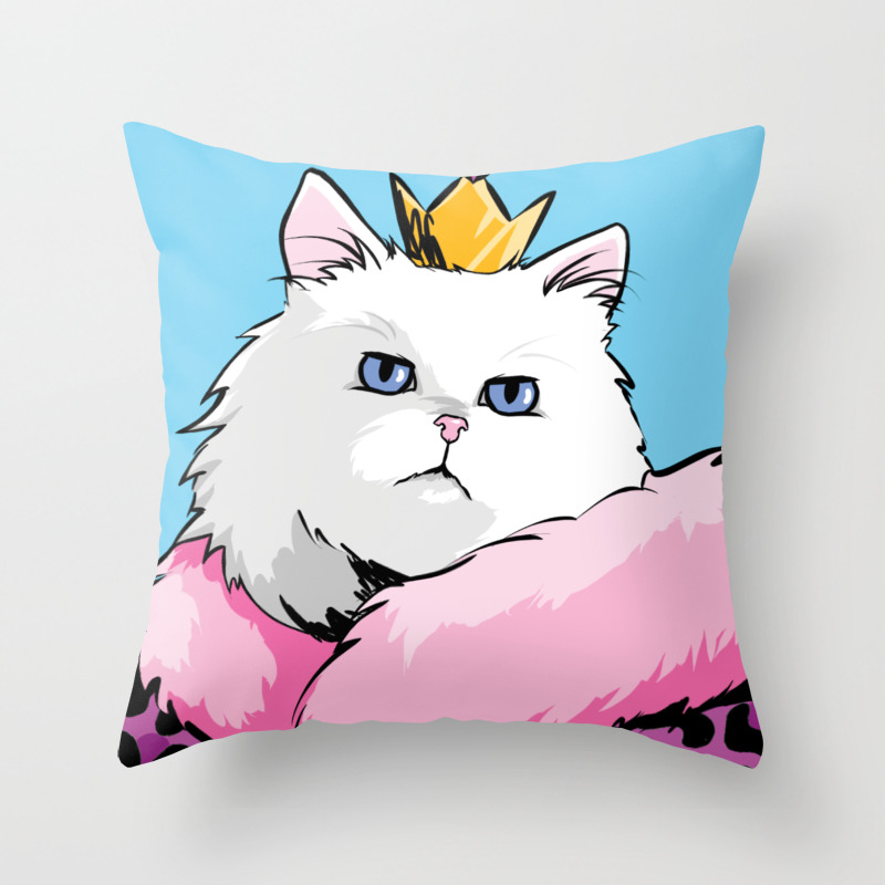 Yass Queen Cat Pop Art Throw Pillow By Gailsakuraig Society6