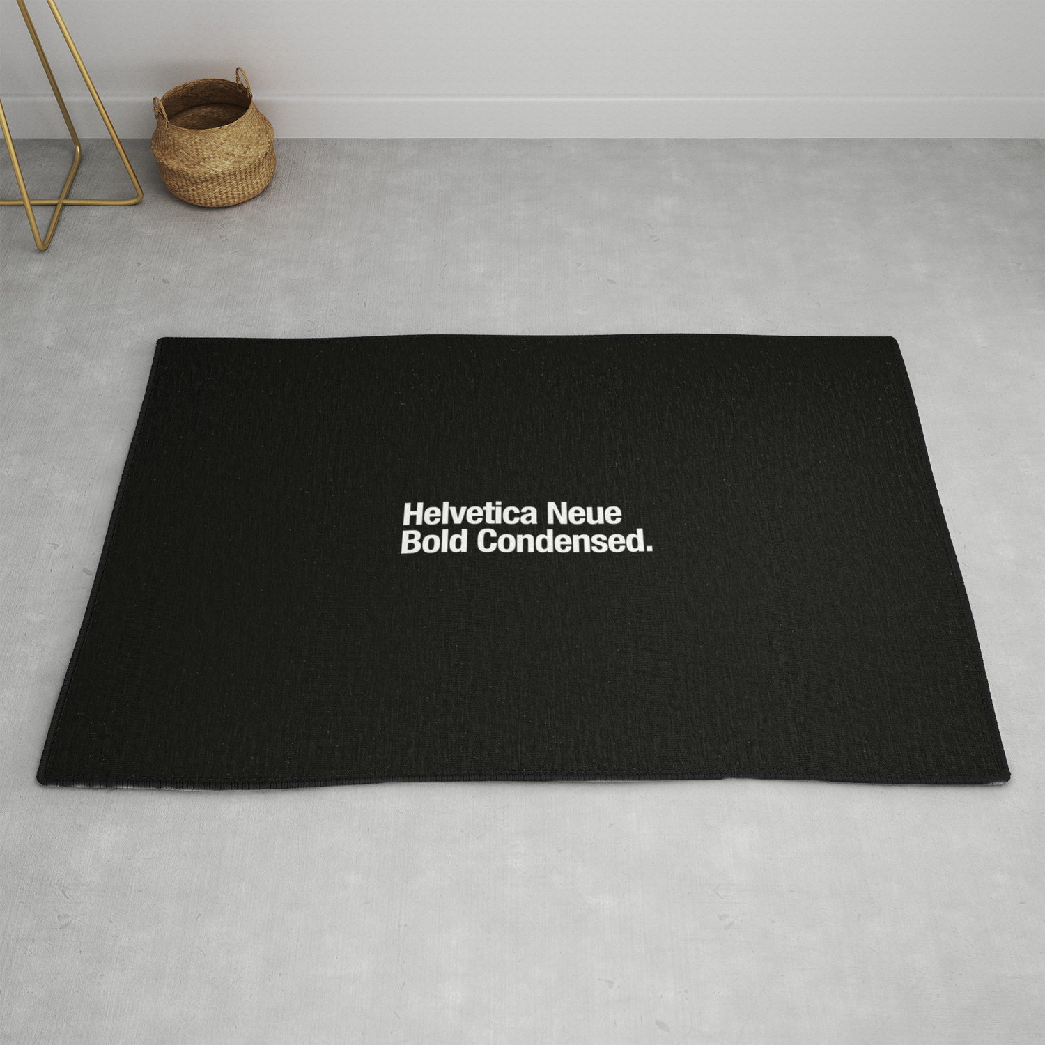 Helvetica Neue Bold Condensed Rug By Iing Society6