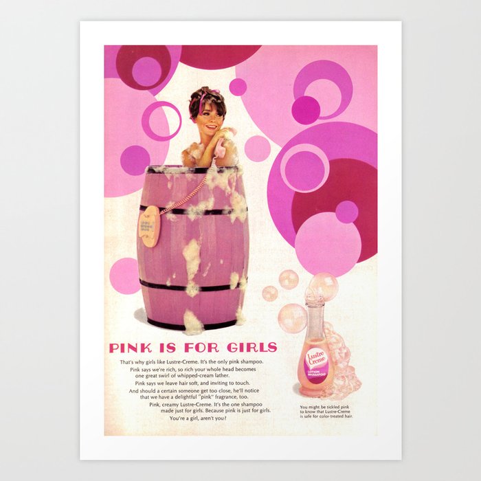 Pink Is For Girls Art Print