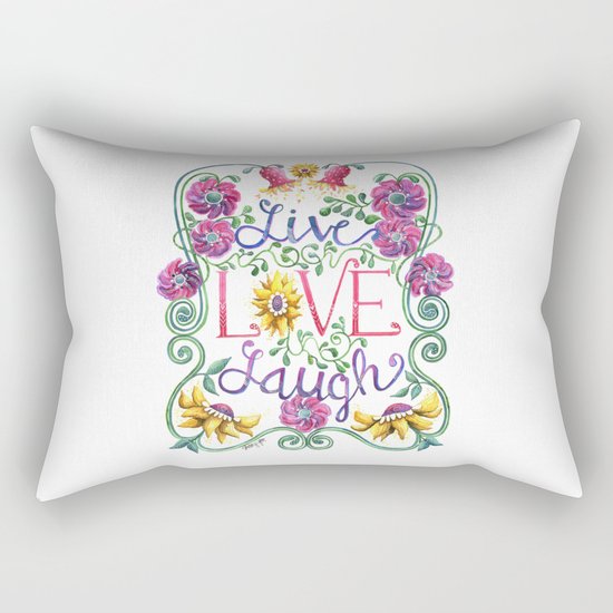 Live Love Laugh Rectangular Pillow