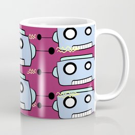 Crazy Robot Print Coffee Mug