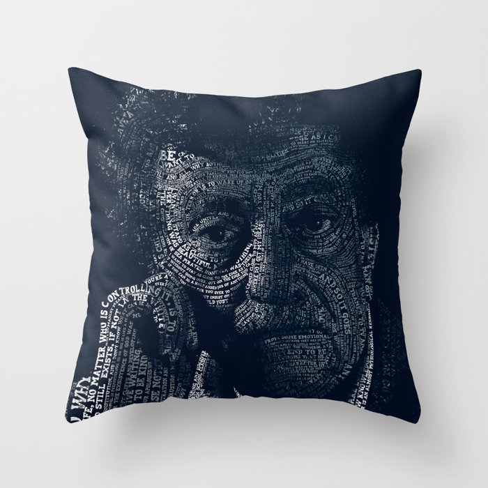 Kurt Vonnegut Typographic Print Throw Pillow