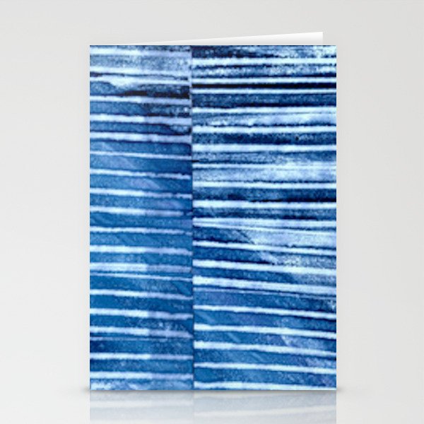 Modern Pinstripe 1 - Blazing Blue Stationery Cards