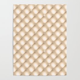 Glam Soft Gold Tufted Pattern Poster