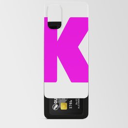 K (Magenta & White Letter) Android Card Case