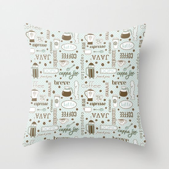 Java me crazy Throw Pillow