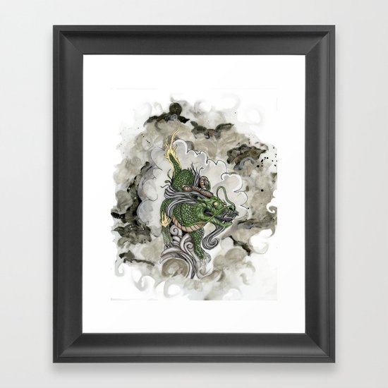 Dragon of The Mist Framed Art Print