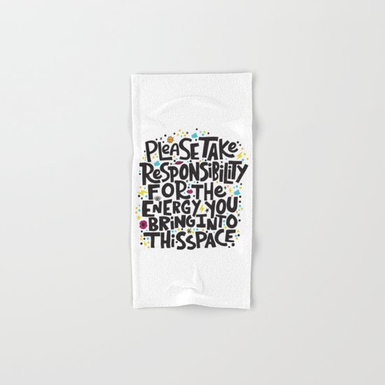 TAKE RESPONSIBILITY Hand & Bath Towel