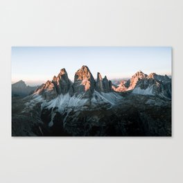Dolomites sunset panorama - Landscape Photography Canvas Print