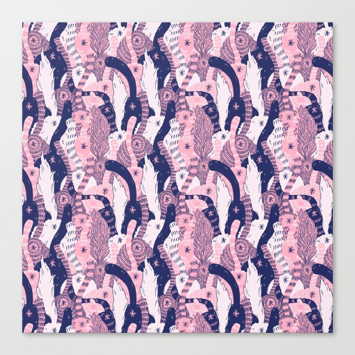 Cat Butts in Rosy Cheeks Canvas Print