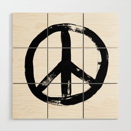 Grunge Peace Symbol Wood Wall Art
