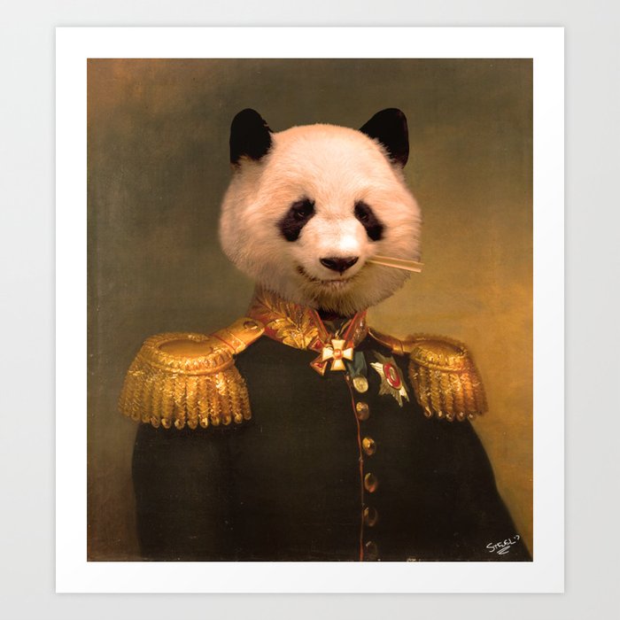 Panda Bear General, Cute Kawaii Notebook by Jesse Steel