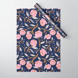 Night Floral Wrapping Paper  Floral wrapping paper, Floral gifts, Dark  floral