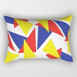 Colorful Primary Color Triangle Pattern Rectangular Pillow