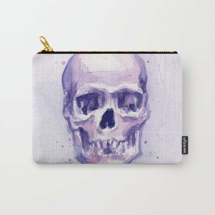 Skull Watercolor Skulls Carry-All Pouch