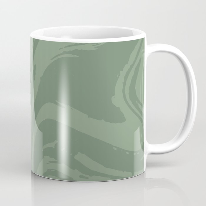 Abstract Swirl Marble (sage green) Coffee Mug