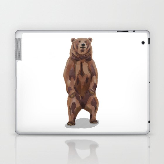 standing brown bear, digital painting Laptop & iPad Skin