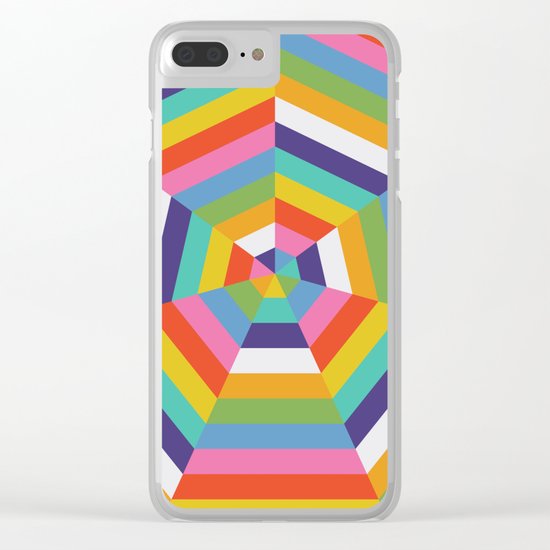 Heptagon Quilt 4 Clear iPhone Case